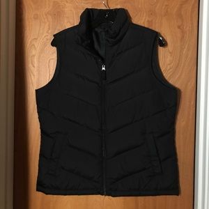 Lands' End Black Puffy Vest