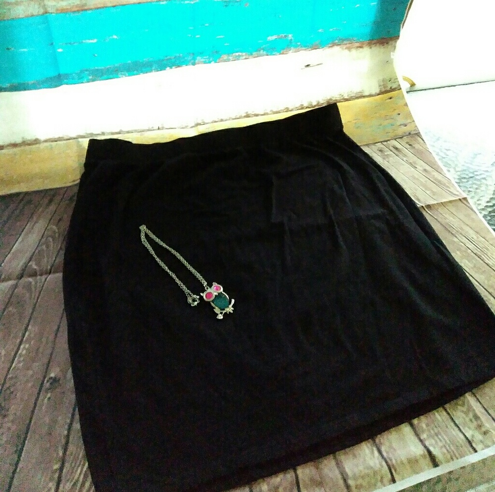 Black mini skirt