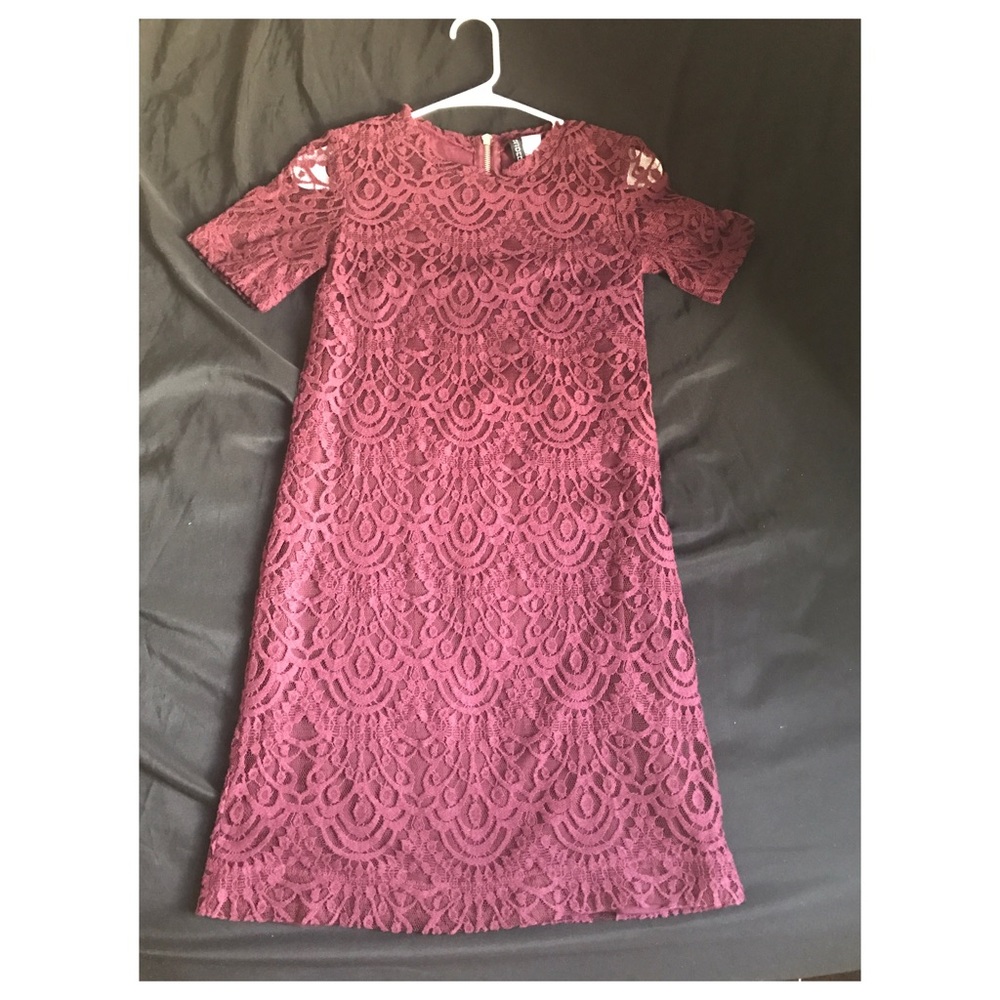 Lace burgundy dress!