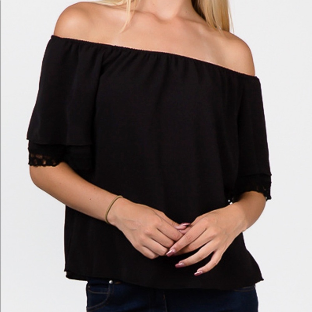 Black off the shoulder top - Picture 4 of 4