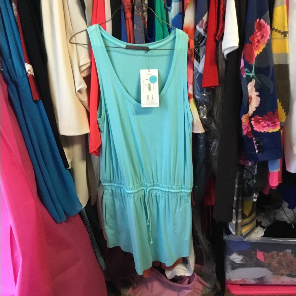 Blue drop wait dress. Never worn