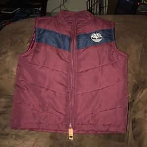 Navy blue and burgundy vest