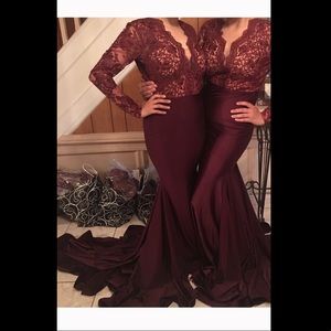 Gorgeous burgundy Jessica Angel Gowns. New/worn.