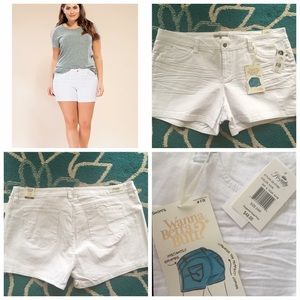 NWT Distressed White Shorts