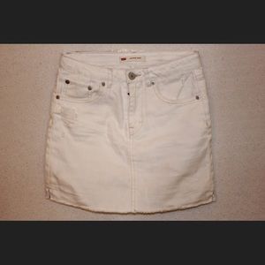 White Levis Jean Skirt