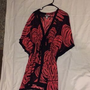 Gently used polyester sheered material kimono