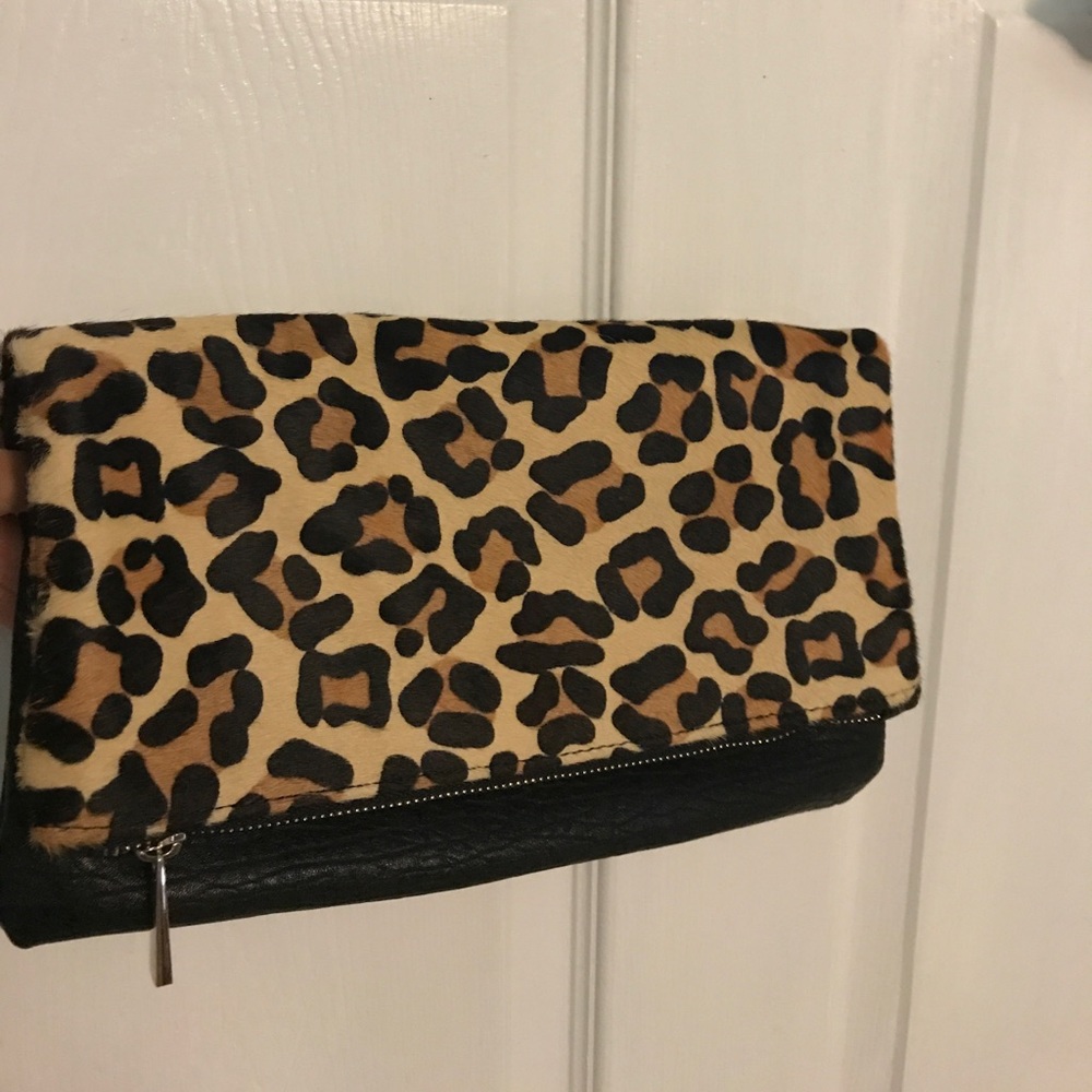 Leopard print hand bag / clutch