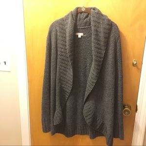 Charcoal open front cardigan sz XL