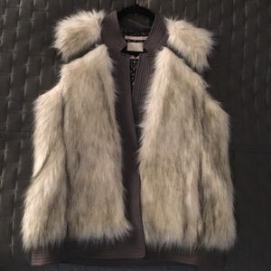 Faux fur vest