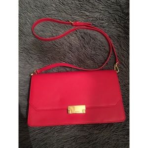 Red leather purse
