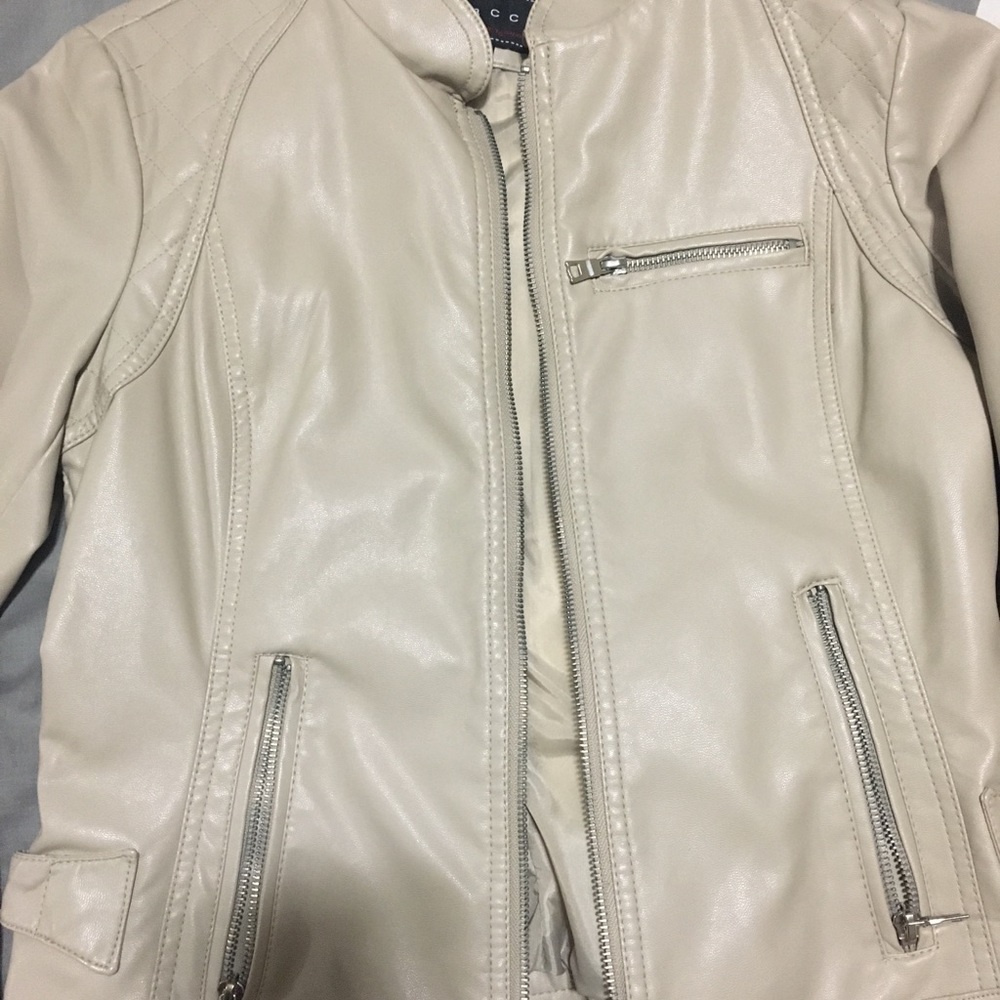 Beige “leather” Jacket - Picture 2 of 4