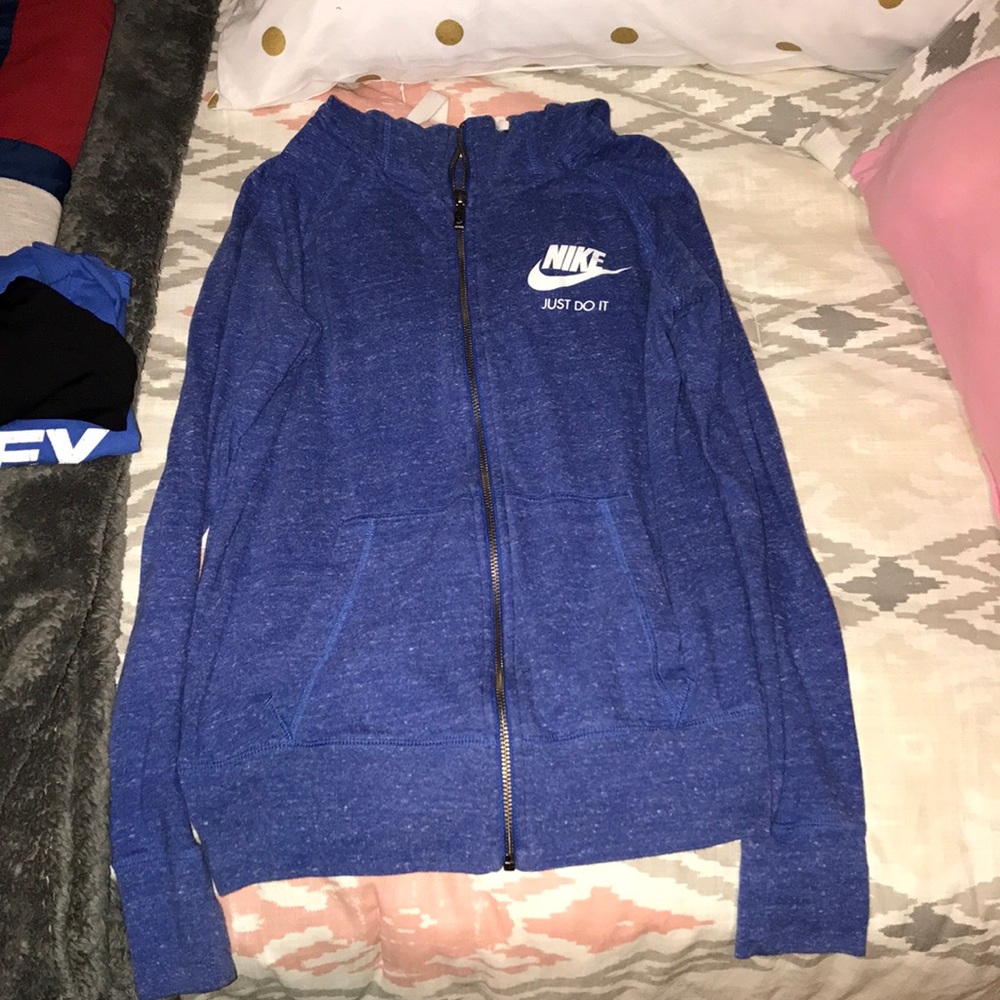 Nike blue zip up jacket