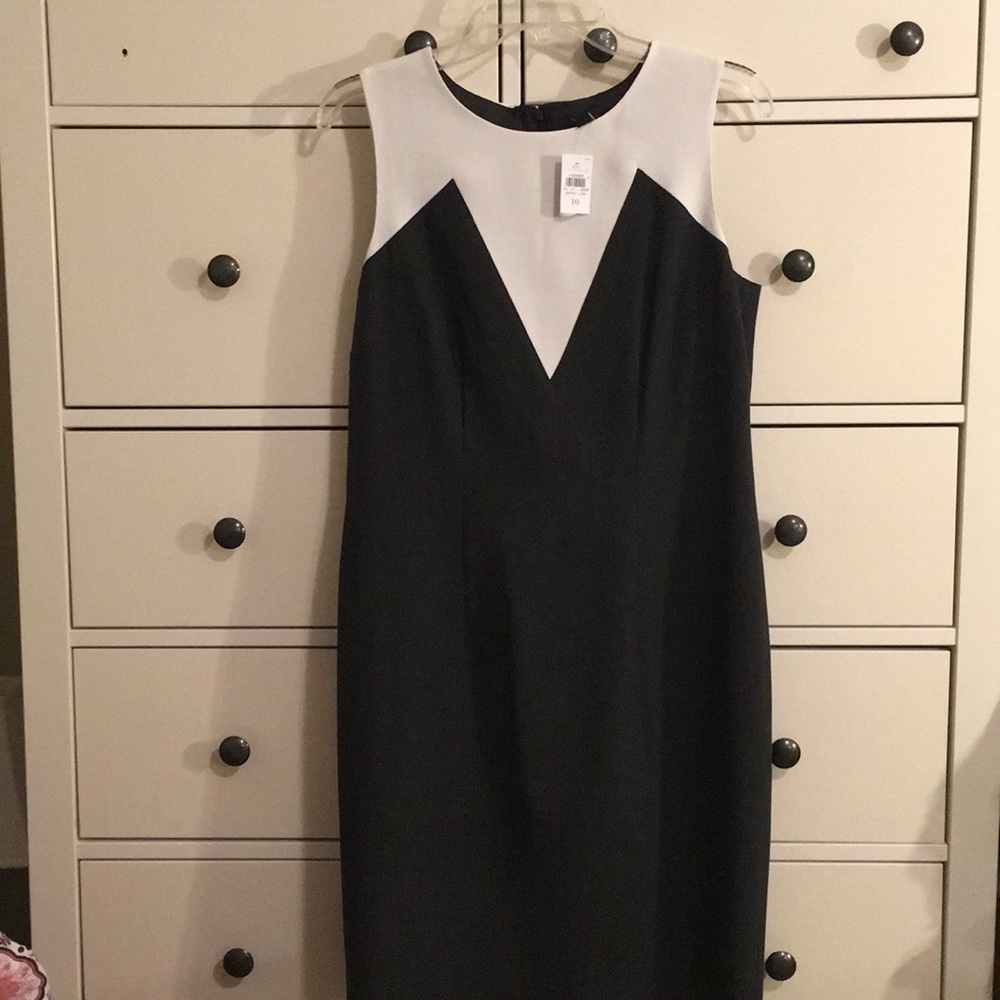 Gray and white Ann Taylor dress