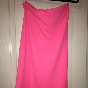 NEW WITH TAGS!!HOT PINK PENCIL SKIRT AND CROP TOP