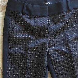 LOFT Black and Gold Dot Trousers