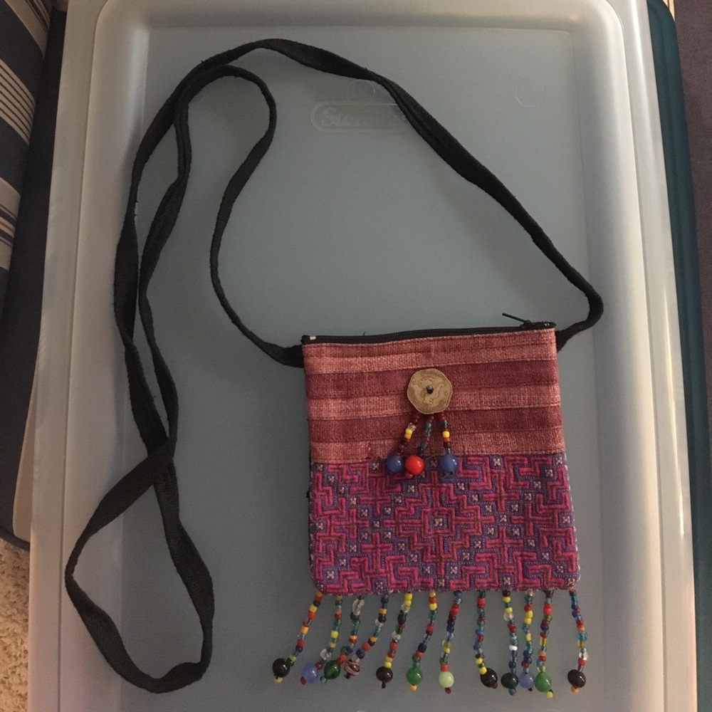 Small cloth beaded purse