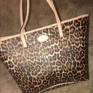 Cheetah print coach tote