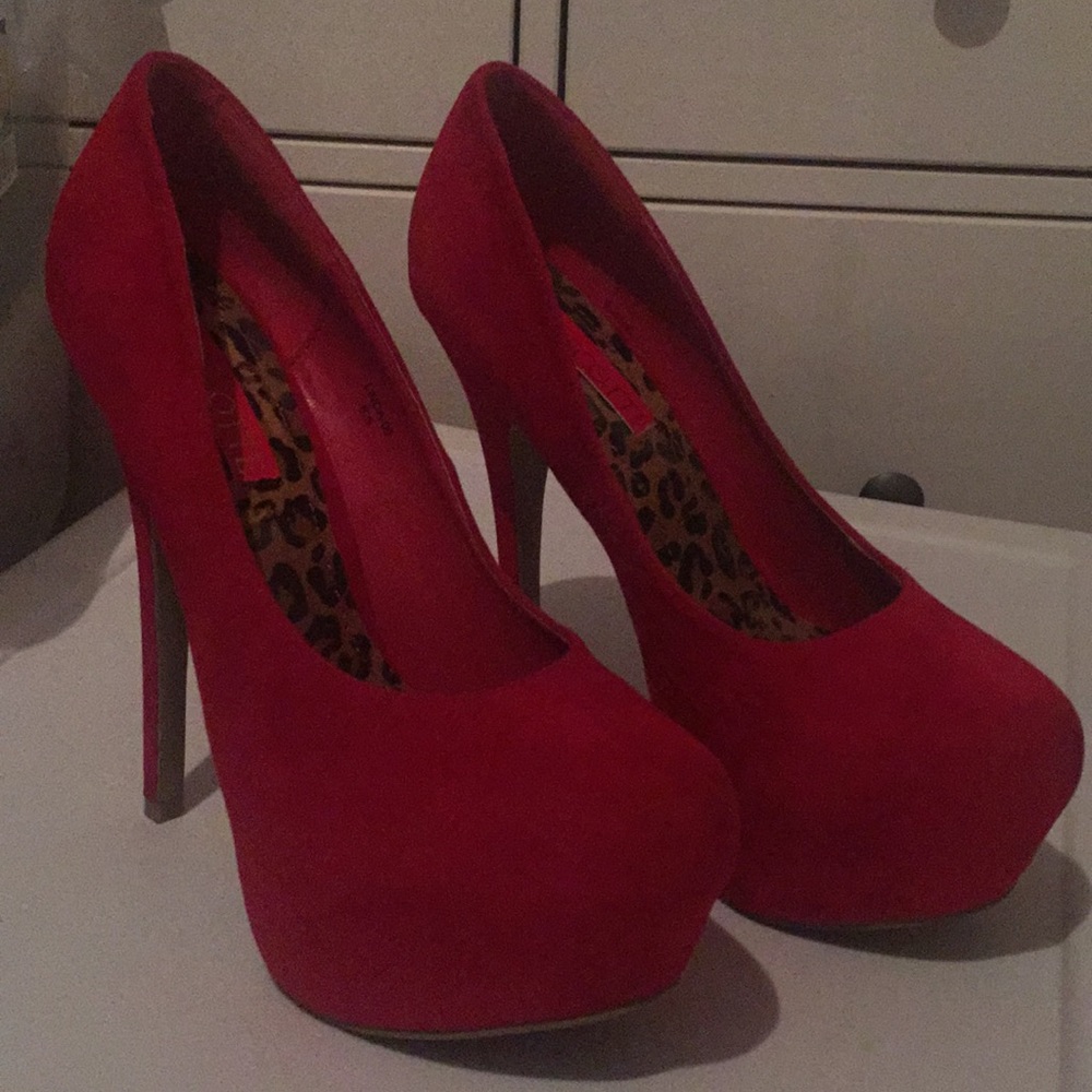 SOLD ... Red Platform Heels