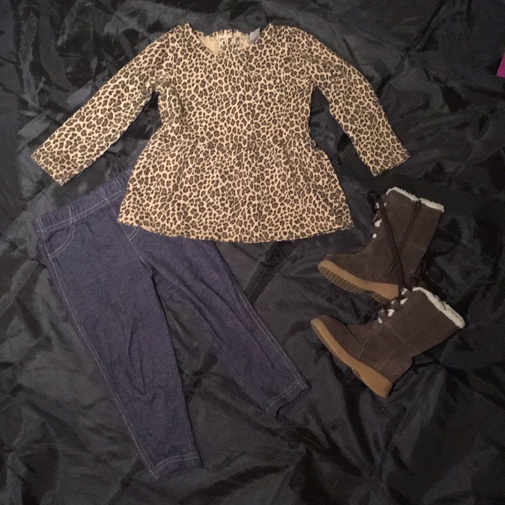 Leopard Cheetah Peplum long sleeve fall outfit