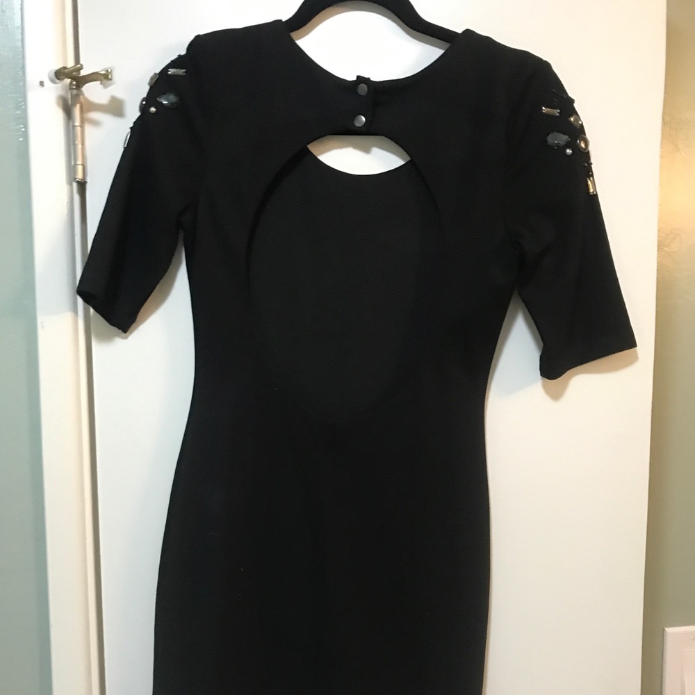 H&M black body con mini