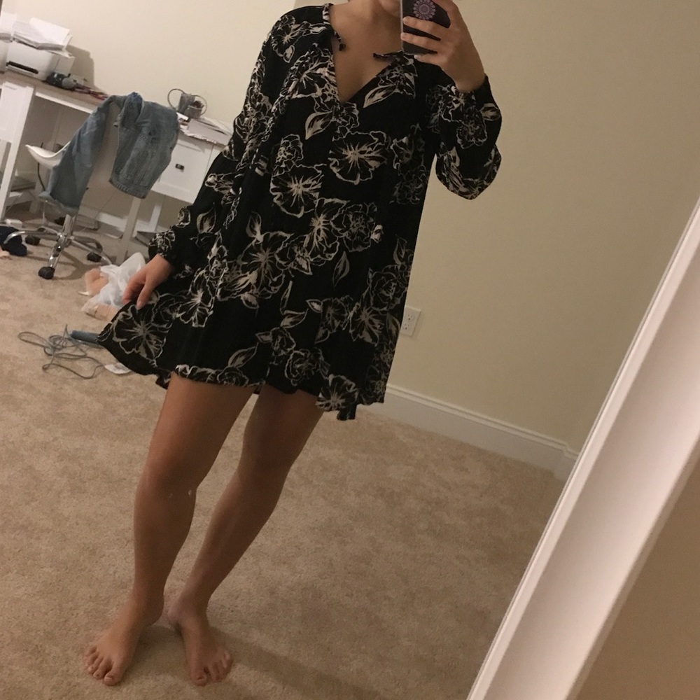 Free people black flowy dress