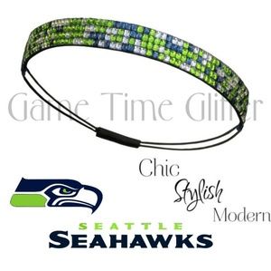 Seattle Seahawks Team Color Rhinestone Headband