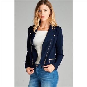 Navy Ue moto jacket