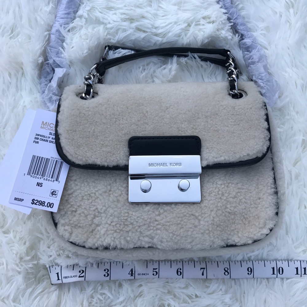 Michael Kors Sloan Medium Fur Chain Shoulder Bag