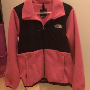 Pink and Black Denali North Face