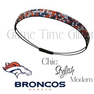 Denver Broncos Team Color  Rhinestone Headband