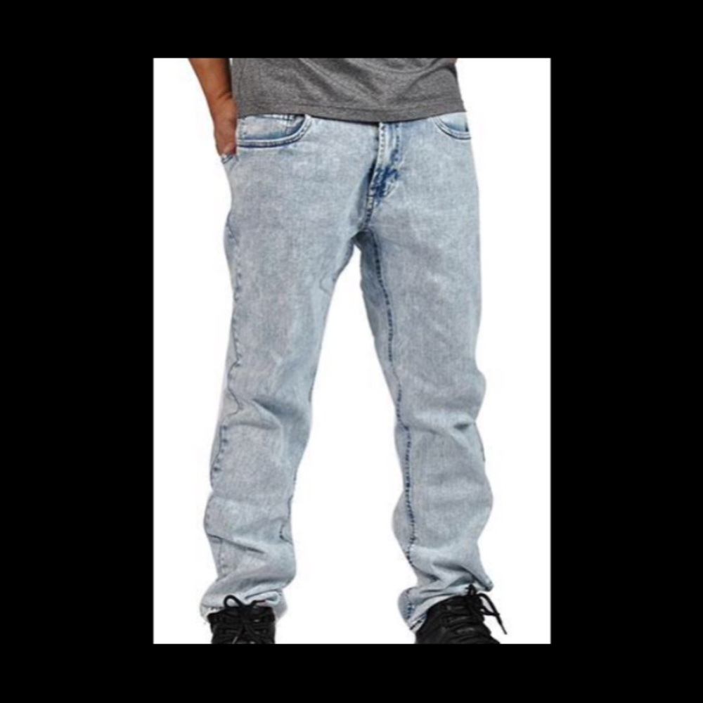 Nwt men's slim fitted acidwash stretch denim Jeans