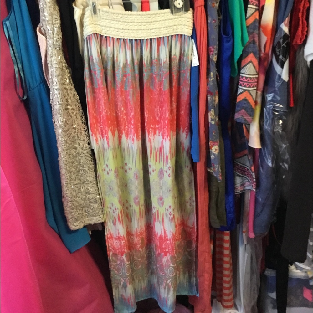 Multi colored maxi skirt
