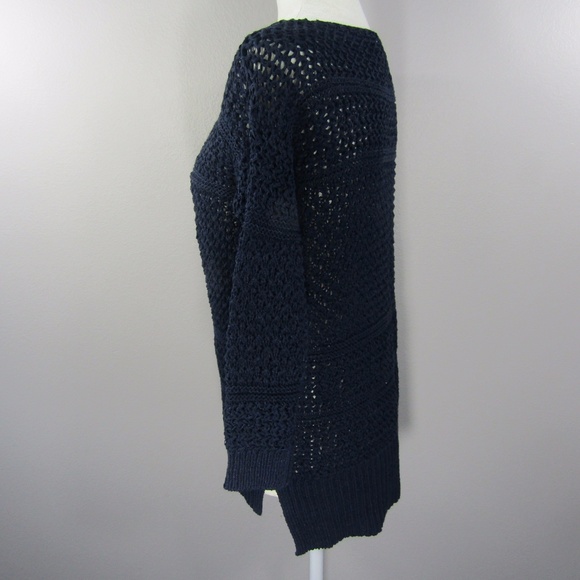 Ann Taylor Loft  Blue See-Through Sweater Size S - Picture 4 of 8