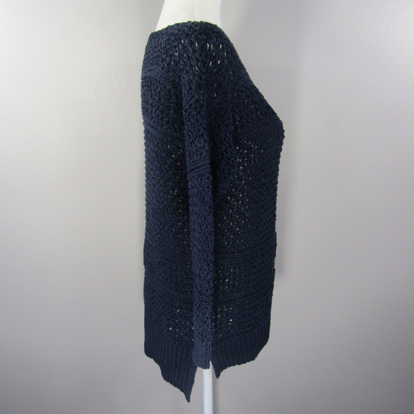 Ann Taylor Loft  Blue See-Through Sweater Size S - Picture 5 of 8