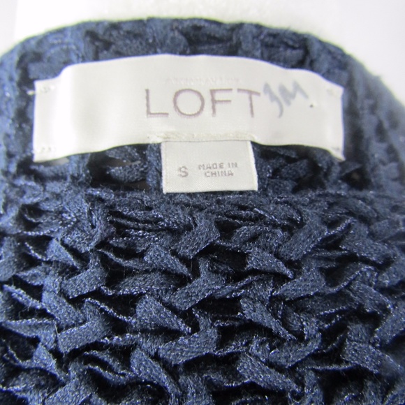 Ann Taylor Loft  Blue See-Through Sweater Size S - Picture 7 of 8