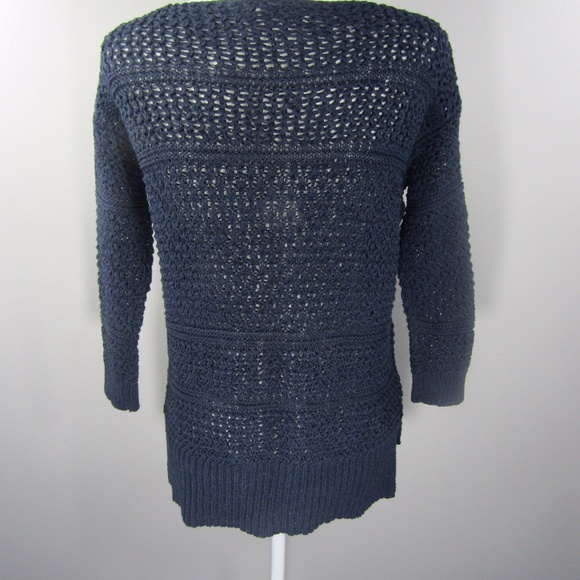 Ann Taylor Loft  Blue See-Through Sweater Size S - Picture 6 of 8