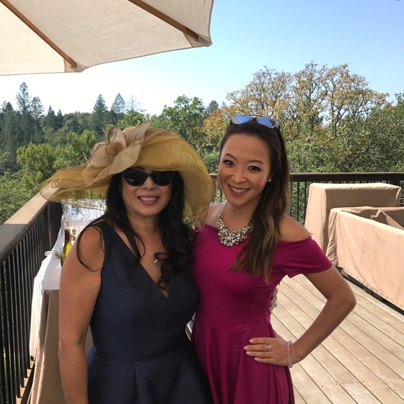 Fushia dress. Worn once. Size Small - Picture 3 of 3