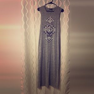 Long Express Aztec Sequined Dress