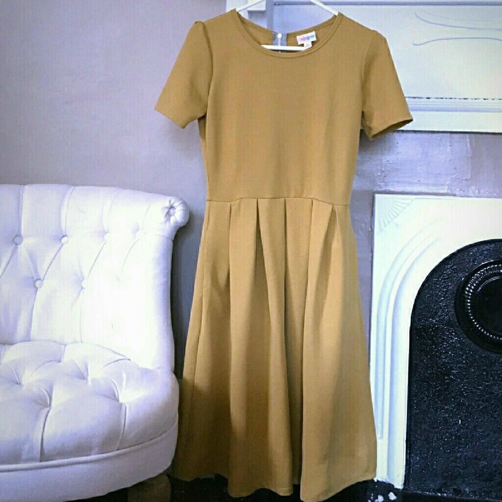 LulaRoe Mustard Amelia Dress