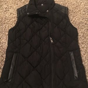 Black zip up vest
