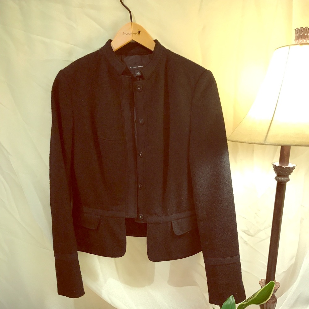 Banana Republic black wool jacket-size 4