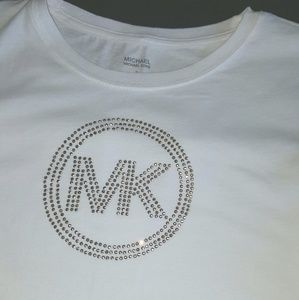 Michael Kors White and Gold Tee Shirt