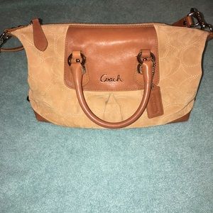 Authentic Coach Ashely Satchel Suede