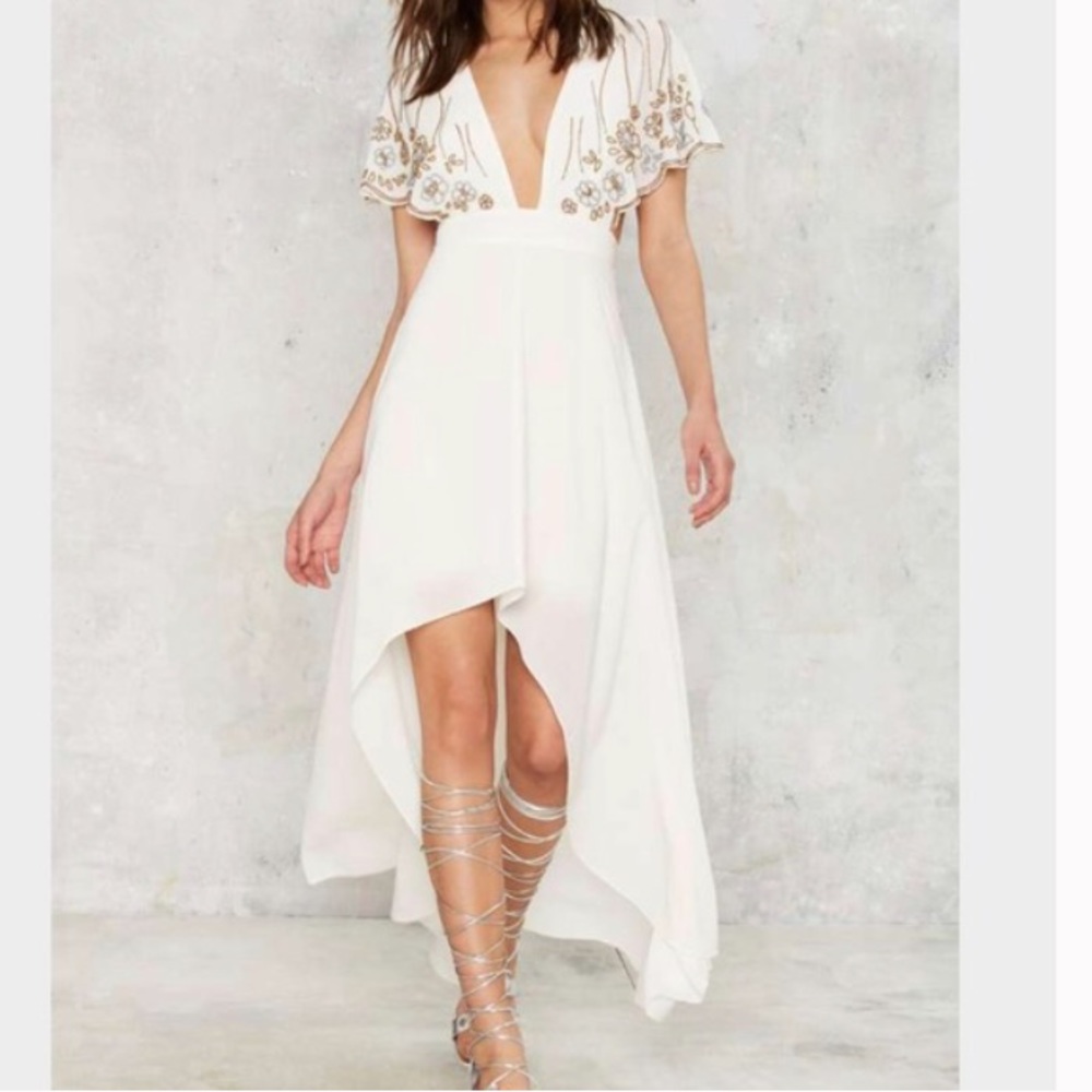 Nasty gal Artemis embellished cape dress