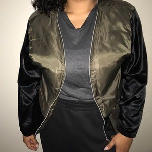 Rainforest Satin Bomber Jacket