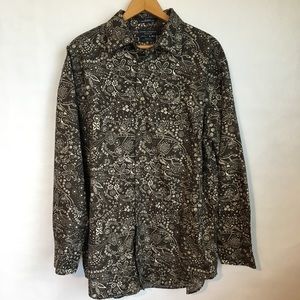 Daniel Cremieux Brown Floral Button Down