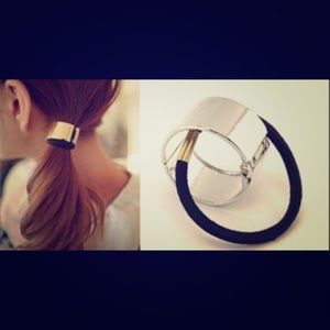 Silver Metal Circle Ring Hair Cuff Accessories