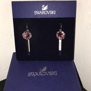 Swarovski pink crystal earrings