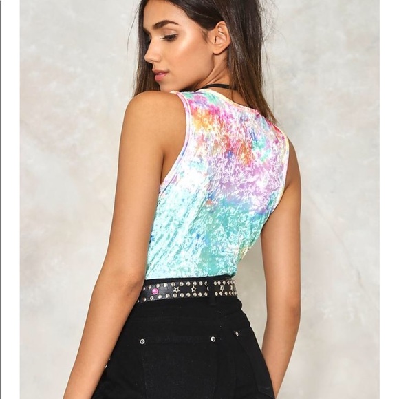 Rainbow cruchsed velvet rainbow bodysuits. - Picture 5 of 5