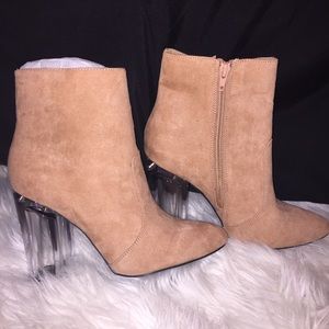 Clear heel booties!